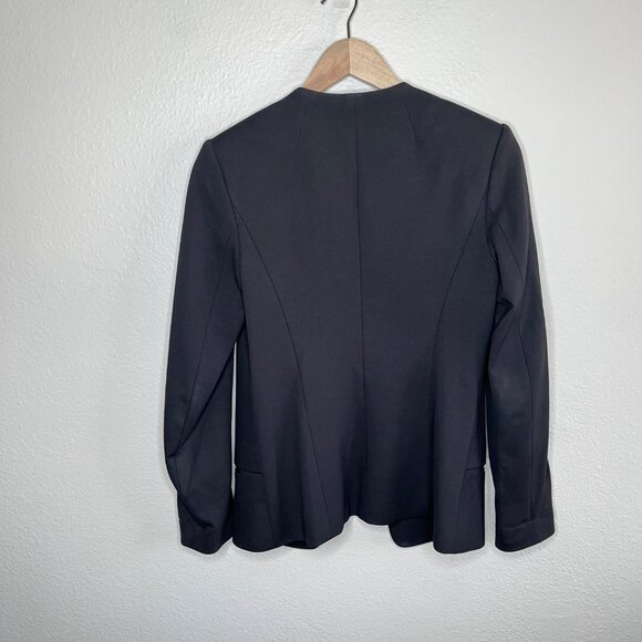 Theory Womens Black Idra Pryor Open Front Business Blazer Jacket Size 4 - Picture 9 of 10